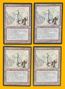 MTG KJELDORAN OUTPOST (x4) Alliances (OldManMTG 012-792) - Image 1