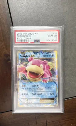 Pokemon XY Evolutions Slowbro EX 26/108 Ultra Rare Holo Foil PSA 10 GEM MINT - Image 1