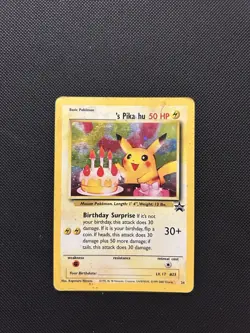 Birthday Pikachu 24 | Black Star Promo | Holo Pokemon Card HP - Image 1