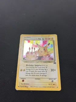 Birthday Pikachu 24 | Black Star Promo | Holo Pokemon Card HP - Image 2