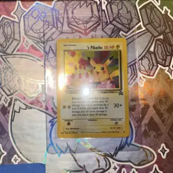 2000 POKEMON PROMO BLACK STAR #24 BIRTHDAY PIKACHU-HOLO SWIRL - Image 1
