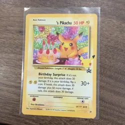 Pokemon TCG Birthday Pikachu 24 Celebrations Black Star Promo NM - Image 1