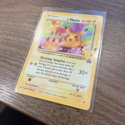 Pokemon TCG Birthday Pikachu 24 Celebrations Black Star Promo NM - Image 2