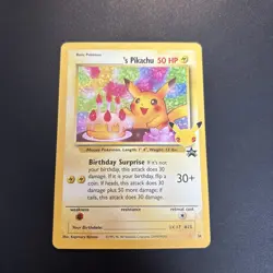 Pikachu Birthday 24 Black Star Promo 25th Celebrations Pokemon TCG Card - Image 1