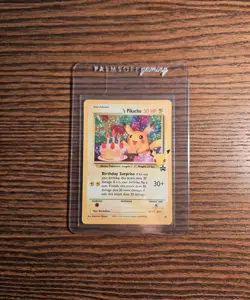 Birthday Pikachu - Celebrations - 24/108 - Black Star Promo - NM/M - Raw Pokemon - Image 1