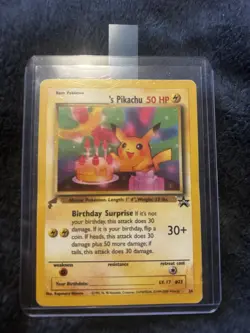 Pokemon TCG WOTC Birthday Pikachu #24 Black Star Promo World Collection - Image 1