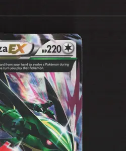Mega M Rayquaza EX 76/108 Roaring Skies Ultra Rare Holo Pokemon Card DMG - Image 4