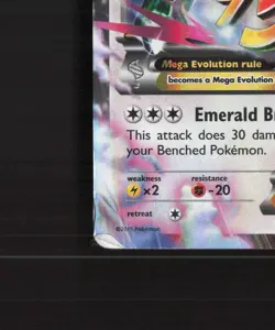 Mega M Rayquaza EX 76/108 Roaring Skies Ultra Rare Holo Pokemon Card DMG - Image 5