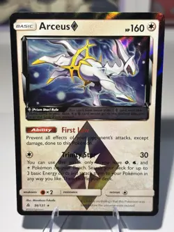 Pokemon 2018 SM Forbidden Light Arceus 96/131 Prism Star LP - Image 1