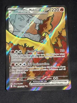 Team Rocket's Moltres ex 208/182 Destined Rivals Full Art Pokemon Card NM - Image 1