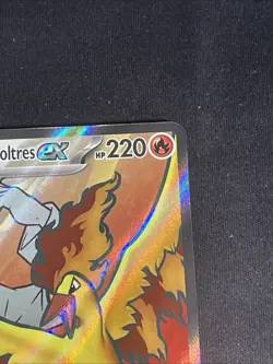 Team Rocket's Moltres ex 208/182 Destined Rivals Full Art Pokemon Card NM - Image 3