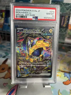 2024 Pokemon Japanese Iron Hands EX SAR Holo SV8a #210/187 PSA 10 - Image 1