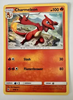 Charmeleon - 8/68 - Hidden Fates - SM - Uncommon - Pokemon TCG Card - NM - Image 1
