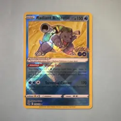 Pokemon TCG Radiant Blastoise Radiant Rare Holo Card 018/078 Pokemon GO - Image 1