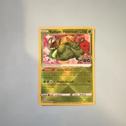Pokemon TCG Radiant Venusaur Holo Radiant Rare Card 004/078 Pokemon GO - Image 1