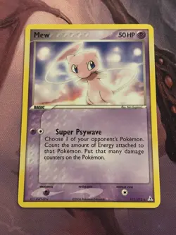 Pokemon Mew 111/110 EX Holon Phantoms Secret Rare Non-Holo Promo - NM - Image 1