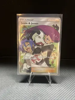 Pokemon ENG Jessie & James Hidden Fates Holo Full Art Ultra Rare Card 68/68 NM - Image 1