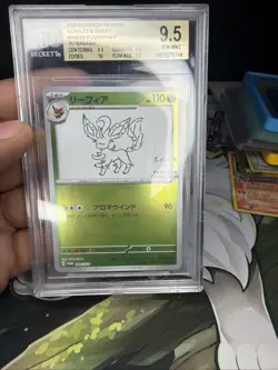 Pokemon Leafeon 068 Yu Nagaba Promo Reverse Holo BGS Beckett 9.5 - Image 2