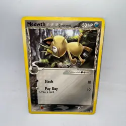 Meowth 71/110 Common Holon Phantoms Pokemon Moderately Played - Image 1