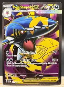 Mega Sharpedo ex 113/094 Ultra Rare Phantasmal Flames Pokemon TCG NM - Image 1