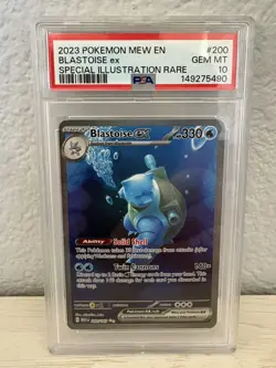 2023 Pokemon 151 MEW SPECIAL ILLUSTRATION RARE #200 Blastoise ex PSA 10 GEM MINT - Image 1