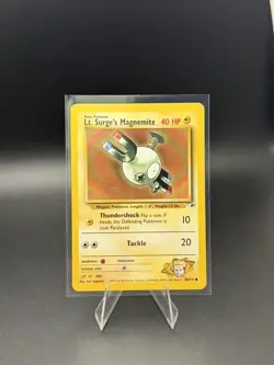 Lt. Surge's Magnemite 50/132 Uncommon Gym Heroes Pokemon Unlimited NM - Image 1