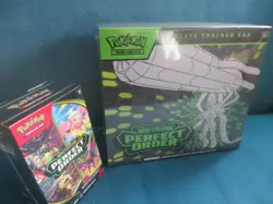 Pokemon TCG Elite Trainer Box PERFECT ORDER and Booster Bundle New Sealed Etb - Image 1