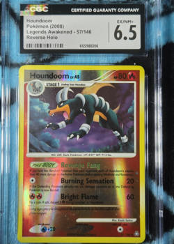 Pokemon Houndoom Legends Awakened Reverse Holo Uncommon 57/146 CGC 6.5 80HP 2008 - Image 1