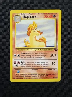Rapidash Uncommon Jungle 44/64 Pokemon LP - Image 1