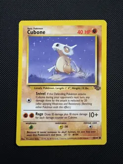 Cubone 50/64 Common Jungle Pokemon Unlimited LP - Image 1