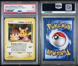 Pokemon Birthday Pikachu Promo Holo Black Star #24 PSA 7 Wizards of the Coast - Image 3