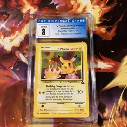 Pokemon Black Star Promo #24 Birthday Pikachu Holo CGC 8 NM/Mint 2000 - Image 1
