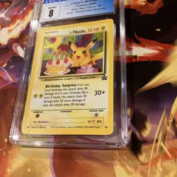 Pokemon Black Star Promo #24 Birthday Pikachu Holo CGC 8 NM/Mint 2000 - Image 3