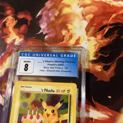 Pokemon Black Star Promo #24 Birthday Pikachu Holo CGC 8 NM/Mint 2000 - Image 4