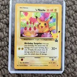 Pokemon TCG Pikachu (Birthday Pikachu) Wizards Black Star Promo 24 Celebrations - Image 1