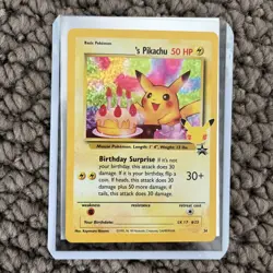 Pokemon TCG Pikachu (Birthday Pikachu) Black Star Promo Holo 24 Celebrations - Image 1
