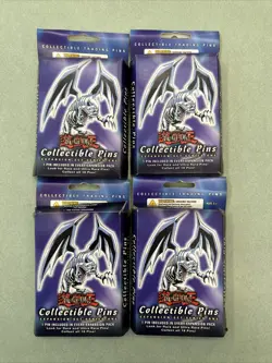 4 Yu-Gi-Oh Collectible Pins Expansion Set Series One First Edition Upper Deck - Image 1