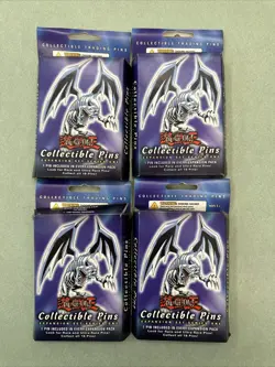 4 Yu-Gi-Oh Collectible Pins Expansion Set Series One First Edition Upper Deck - Image 2