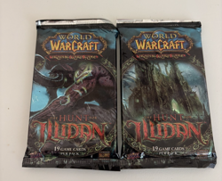 World of Warcraft WOW TCG Hunt for Illidan 2 sealed booster packs Blizzard - Image 1