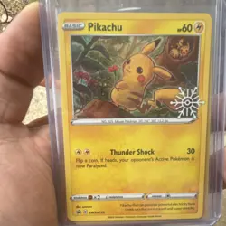 Pokemon TCG SWSH Promo Pikachu SWSH153 Holo Basic 60 HP Holiday Calendar 2022 - Image 1