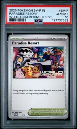 2025 POKEMON INDONESIAN SV-P PROMO #SV-P PARADISE RESORT PSA 10 - Image 1