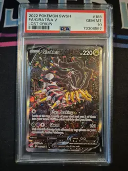 2022 POKEMON SWORD & SHIELD LOST ORIGIN #186 FULL ART/GIRATINA V PSA 10 - Image 1