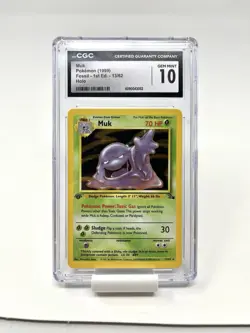 Pokemon Muk #13/62 1st Edition CGC 10 GEM MINT Fossil Holo WOTC - Image 1