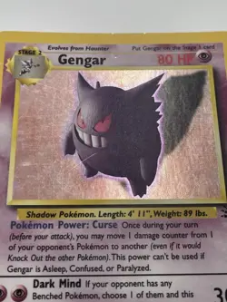 Gengar 5/62 Fossil Unlimited - Holo Rare - Pokemon TCG MP - HP - Image 3