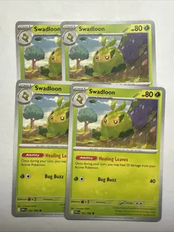 Swadloon x4 (playset) 002/086 White Flare (WHT en) Common NM Pokemon - Image 1