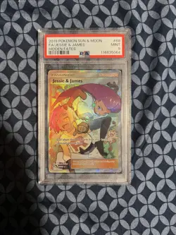 Pokemon Jesse & James Full Art Trainer PSA 9 Sun And Moon Hidden Fates 68/68 MT - Image 1