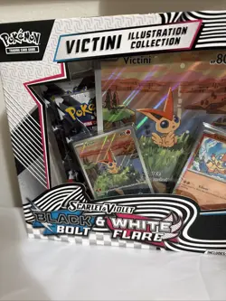 Pokemon TCG Black Bolt & White Flare Unova Victini Illustration Collection Box - Image 4