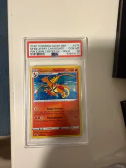 2022 Pokemon Center UK Special Delivery Charizard SWSH075 Promo PSA 10 - Image 1