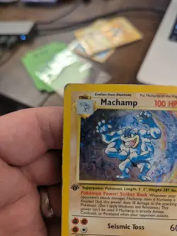 Pokemon TCG Machamp Holo 1st Edition Base Set HP - Image 5
