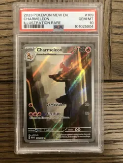2023 POKEMON MEW EN-151 ILLUSTRATION RARE #169 CHARMELEON PSA 10! LOWEST PRICE! - Image 1